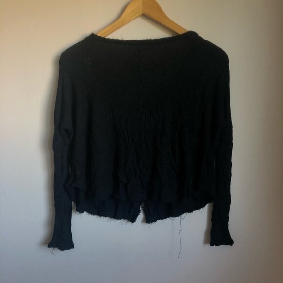 OOTDFash Black Button-Up Cardigan Sweater – Size M - Picture 4 of 5